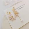 Aretes de Clip para Mosquiteros con Borla de Flor Asimétrica, Pendientes de Diseño Nicho para Mujeres con Rostros Cuadrados o Redondos, Aretes Elegantes y Sencillos