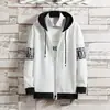 Conjunto de suéter masculino outono estilo coreano moderno cardigã solto jaqueta com capuz conjunto de calças casuais combinação elegante moda