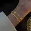 Diseño Brillante Dos Piezas Lujo Ligero Collar/Pulsera Geométrica Estilo Frío Alta Calidad Superpuesto Versátil Collar