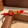 Pulseira de Fio Vermelho S925 Prata Esterlina Atrai-Dinheiro com Novo Artesanato Trendy Chinês em Resina 3D, Design de Cavalo do Zodíaco, Pulseira Trançada Traz-Riqueza