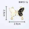 Accesorios de Trébol Mariposa Colgante Creativo Colgante Simple y Doble Aceite que Gotea Accesorios de Joyería de Aleación Pendientes Pulsera Collar DIY