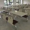 Juego de Mesa y Sillas KFC de Una Pieza para 4-6 Personas, Adecuado para Cafeterías de Té de Leche, Bares de Snacks, Restaurantes y Comedores del Personal Escolar