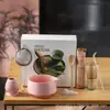 Tazón de Matcha de Cerámica Japonesa Transfronterizo, Utensilios para Preparar Té de la Dinastía Song, Juego de Batidores de Té de 100 Piezas, Caja de Regalo para Ceremonia de Té