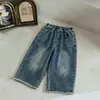 Chaleco de Punto para Niña Otoño Nuevo Chaleco Infantil con Parche de Lunares, Camisa Base con Patrón de Conchas, Jeans para Bebé