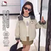 Jaqueta de Outono para Meninas 2026 Novo Estilo para Crianças de Meia-Idade e Mais Velhas com Capuz Casual Diário Solta Versátil Elegante Roupa Exterior