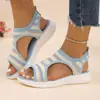 Sandalias de Malla con Cuña Gruesa de Plataforma para Mujer, Moda Casual, Tallas Grandes, Huecas, Boca de Pez, Novedad Verano 2026