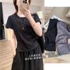 ¡Falda de traje holgada con cintura autoajustable para remodelar la figura! Pantalones de Pierna Ancha con Bolsillo de Solapa tipo T, Manga Corta, Corte a la Cintura que Cubre la Piel, Falda de Línea A, Falda T