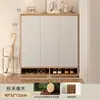 Zapatero para entrada de casa, interior, nuevo modelo 2026, diseño popular, mueble de almacenamiento de madera maciza de alta gama, montado en la pared, para el área de entrada