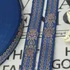 Cinta de Ribeteado de Borde de Cinta Tejida Bordado Jacquard Estilo Étnico Diamante Rayado Tira de Lazo Hecha a Mano DIY de 1.5cm Cinta para Embalaje de Caja de Regalo