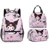 Mochila Escolar para Estudiante de Primaria con Estampado Completo de Kuromi Transfronteriza, Dibujos Animados, Gran Capacidad, Mochila Infantil, Lonchera Portátil
