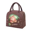 Bolsa Térmica Infantil com Refeição Bolsa de Almoço Portátil para Piquenique Bolsa de Gelo Conservadora de Frescor Bolsa Térmica com Folha de Alumínio Bolsa de Lancheira Desenho Animado