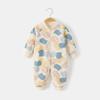 Mono de bebé primavera, otoño e invierno de algodón puro para principios de invierno, base interior para las cuatro estaciones, ropa de escalada para bebés recién nacidos, ropa de bebé