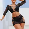 Fábrica de produtos estrangeiros europeus e americanos transfronteiriços venda direta vestido de malha bodycon sexy jacquard transparente da moda sedutor para mulheres