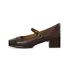 Zapatos Mary Jane Franceses Chuyuji para Mujer 2026 Nuevos Zapatos de Primavera y Otoño Punta Cuadrada Tacón Grueso Tacones Altos Elegantes