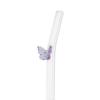 Ins Creativo Pajita Mariposa Pajita de Vidrio Resistente a Altas Temperaturas Pajita Codo para Café Leche Vaso para Agua Pajita para Beber 8mm Universal