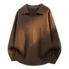 Camiseta de punto para hombre con cuello camisero, estilo Old Money, moda casual, manga larga, suéter básico para hombre, Otoño/Invierno 2026, transfronterizo