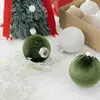 Bola de Navidad Flotada de Amazon Transfronteriza 8cm Terciopelo Luz Colgante para Árbol de Navidad Set de Decoración Navideña de Lujo