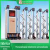 Liga de Alumínio porta de correr elétrica trilho de aço inoxidável porta retrátil sem trilho comunidade de vilas porta de garagem porta de correr com controle remoto