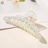 Pinza para el pelo de perla Qiyue Pinza para el pelo Pinza para la parte trasera de la cabeza Pinza grande simple Accesorios para el cabello de celebridad de Internet Accesorios para el cabello Venta al por mayor