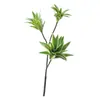 Planta Verde Artificial Lirio Bambú con 3 Ramas, Flor Artificial Decoración Hogar Sala de Estar, Arreglo Floral en Maceta, Paisajismo Verde al por Mayor