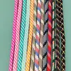 Suministro de Cuerda de Poliéster Colorida Cuerda Trenzada de 5 mm Cuerda Hilada con Alma Colorida Cuerda para Tejer a Mano DIY Cuerda Redonda para Colgante Ala de Sombrero