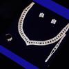 Cross-border comércio exterior original colar de quatro peças conjunto high-end requintado nu Diamante Pérola noiva colar conjunto jewelryset