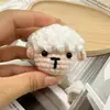 Llavero de lana hecho a mano con ganchillo, oso cachorro creativo, adornos para bolso, accesorios de ganchillo, colgante pequeño de punto DIY