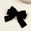 Grampo de Cabelo com Laço de Veludo Versátil High-end Retrô Francês Presilha de Cabeça Feminina Acessórios de Cabelo Elegantes Headwear Transfronteiriço