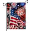 Bandera de Jardín para el Día de la Independencia Más Vendida de Amazon, Bandera Festiva Americana con Estampado de Estrellas y Rayas, Material de Lino, Bandera Decorativa para Exteriores