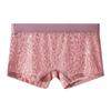 Nova Roupa Íntima Feminina Huajielong de Seda Gelo Cor Sólida Malha Cintura Média Tamanho Grande Feminino Respirável Boxer Feminino Pode Ser Enviado em Nome de Outros