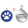 Colgante para Collar de Identificación Redondo con Forma de Garra de 30 mm de Diámetro, Aleación de Zinc para Mascotas Anti-Pérdida, Grabado Láser Disponible, en Stock