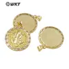 WT-MP285 Nuevo Caliente Latón 18K Borde de Bambú Colgante Religioso Accesorios para Collar