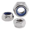 Acero Inoxidable 304 Tuerca Hexagonal de Nylon DIN985 Tuerca Antiaflojante de Bloqueo Auto-bloqueante con Anillo de Goma M3-M24