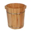 Barril para Baño de Pies Redondo de Madera Maciza de 40 cm de Alto con Tapa Barril para Baño de Pies Barril Espesado para Fumigación Barril para Baño de Pies Tienda de Baño de Pies para el Hogar