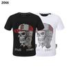 Camiseta de manga corta para hombre de la marca Phillip Plum PP, con cuello redondo y letras perforadas, disponible en AliExpress y Amazon.