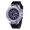 Relógio de pulso luminoso com strass LED, estilo moda da Coreia do Sul, Geneva, para estudantes casais masculino e feminino, de gelatina, com quartzo