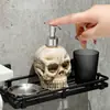 Garrafa de Banheiro em Formato de Caveira Transfronteiriça Garrafa Dispensadora de Líquido Garrafa Empurrável para Álcool em Gel Garrafa de Reposição para Sabonete Líquido Enfeites