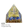 Pirâmide de Cristal Natural 5cm Estilo Europeu e Americano Decoração de Mesa para Casa e Escritório Ornamento de Pirâmide de Resina para Yoga Meditação