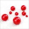 Directo de fábrica cadena de bolas suéter color sólido rojo con cuentas cuentas hechas a mano cuentas sueltas venta al por mayor