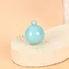 Cascabel de Sonido de Agua Soñador 17 mm Perlado Totalmente Cerrado Redondo de Latón Llavero Colgante para Teléfono Pequeño Adorno