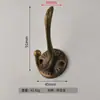 Gancho estilo europeo gancho doble retro gancho para armario de aleación de zinc herraje gancho para ropa gancho para abrigos de metal para colgar en la pared