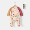 Roupas para recém-nascidos sem ossos outono e inverno macacão de bebê lua cheia do bebê roupas de monge cáqui acolchoado roupas de escalada para recém-nascidos