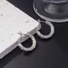 Pendientes Grandes Transfronterizos para Mujer, Pendientes de Lujo Ligero de Gama Alta con un Diseño Único, Accesorios de Joyería de Nicho, Clips para Orejas de Circonita, Aros Grandes Lisos