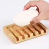 Criativo Novo Suporte Quadrado de Bambu para Sabonete Caixa de Sabonete Prateleira para Sabonete Pode Ser Impresso com Logotipo Atacado em Estoque