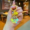 Llavero Creativo Nuevo Estilo Búho Relleno de Aceite con Líquido Brillante Arena Movediza Llavero de Coche Colgante para Bolso de Pareja Pequeño Regalo