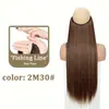 Extensiones de cabello de línea de pesca transfronteriza europeas y americanas, extensiones de cabello largo liso invisibles y sin costuras, disponibles en múltiples colores, para exportación