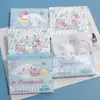 Tecido estampado Gato KT tecido estampado bolsa pequena portátil fofa lenço facial papel higiênico guardanapo colorido papel higiênico