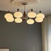 Lustre de tenda de circo designer, lustre de arte com listras e bolinhas em tecido vintage desgastado para quarto e sala de jantar, ferro