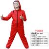 Wansheng para Adultos y Niños Disfraz de Casa de Dinero de Papel Cosplay Dali Rojo Mono de Herramientas Película Igual