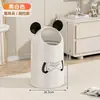 Bonito bote de basura con orejas de conejo para uso doméstico en la sala de estar, dormitorio, baño y habitación de los niños, con tapa abatible, contenedor de almacenamiento de alto valor estético